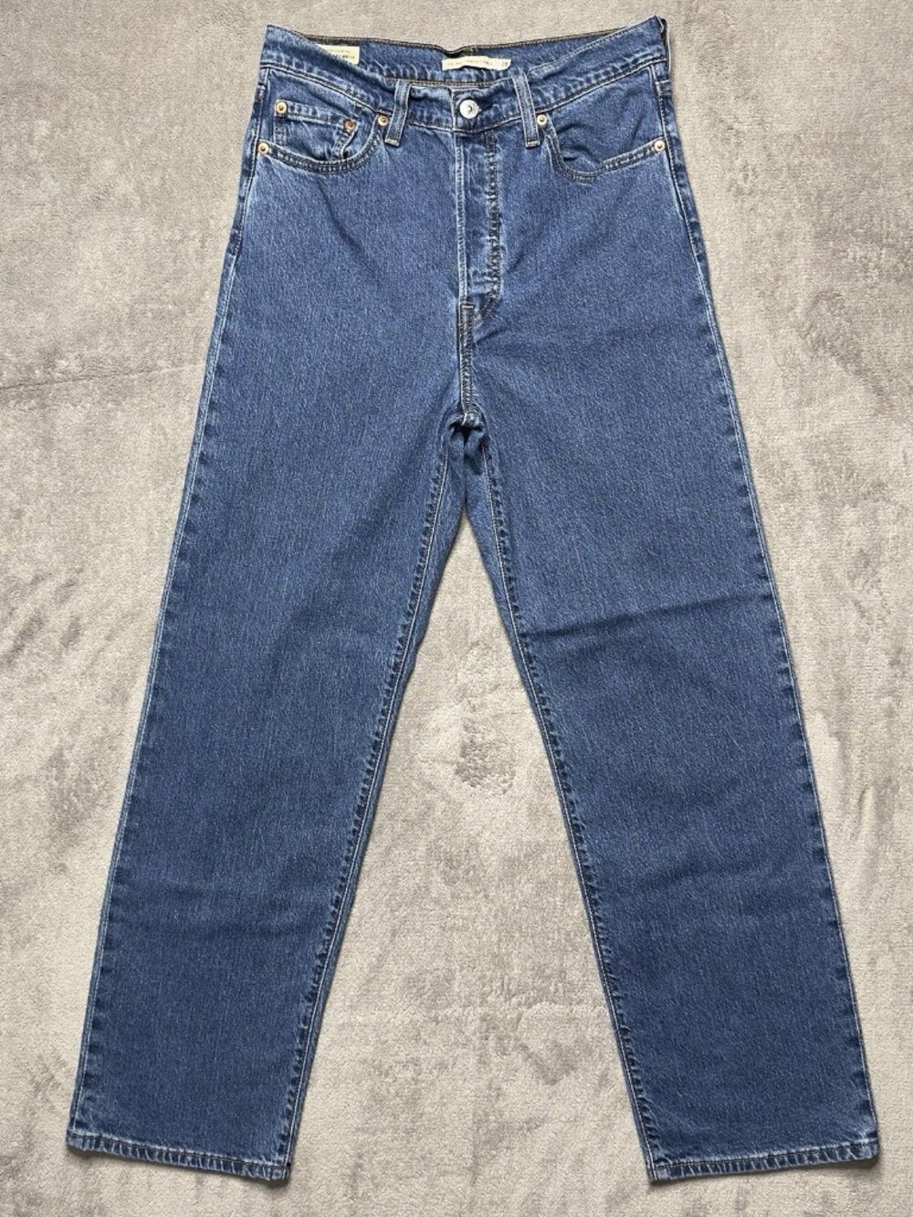 Levi's Premium High Rise Ribcage Straight Ankle Jeans Women's 28x29 Fits 28x28